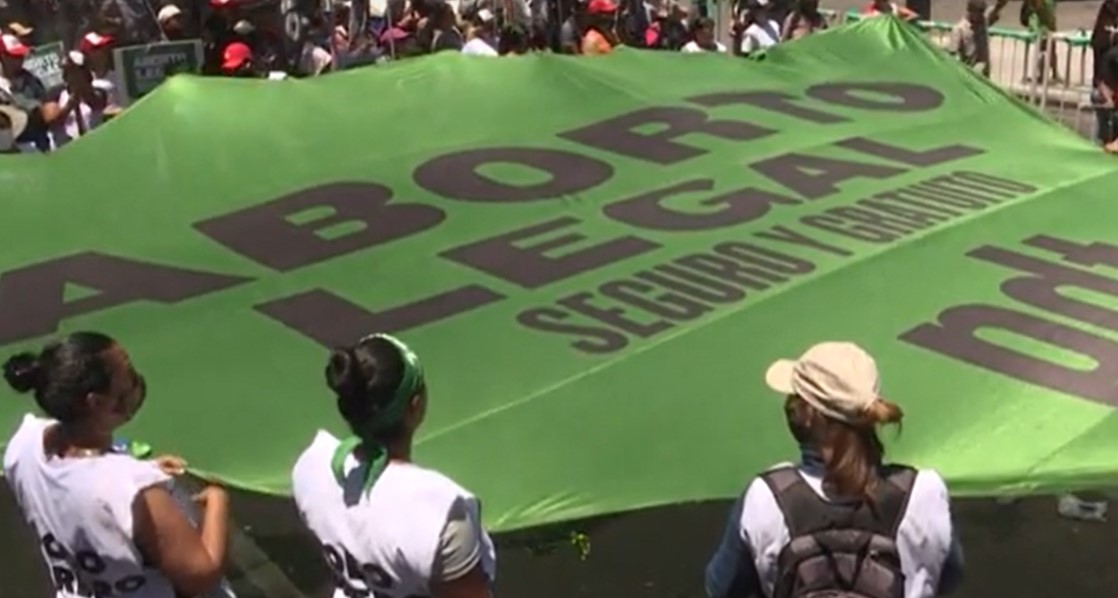 Manifestação pró-aborto na Argentina