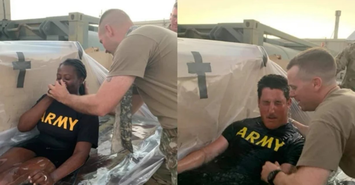 Batismo de militares americanos