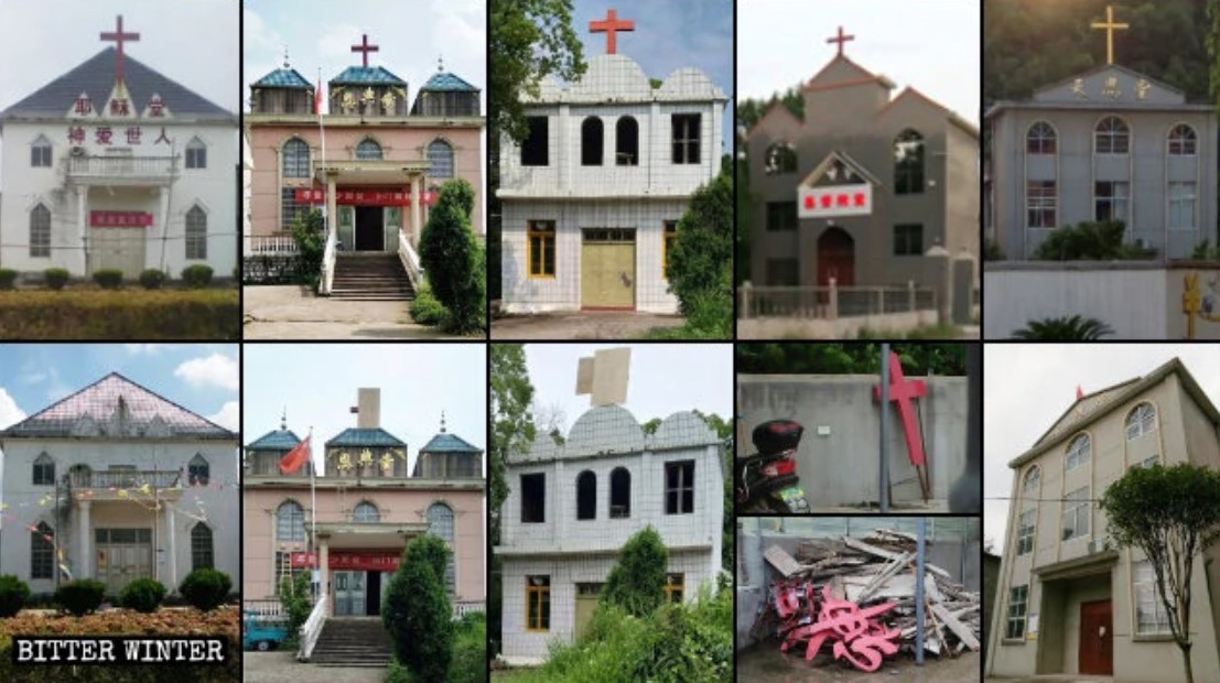 Igrejas com cruzes removidas