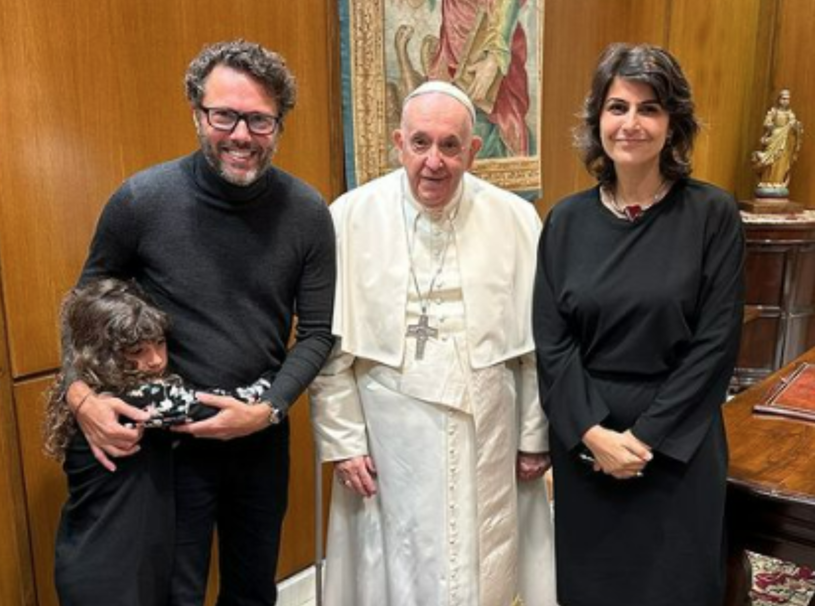 Manuela D'ávila, o papa Francisco e o marido