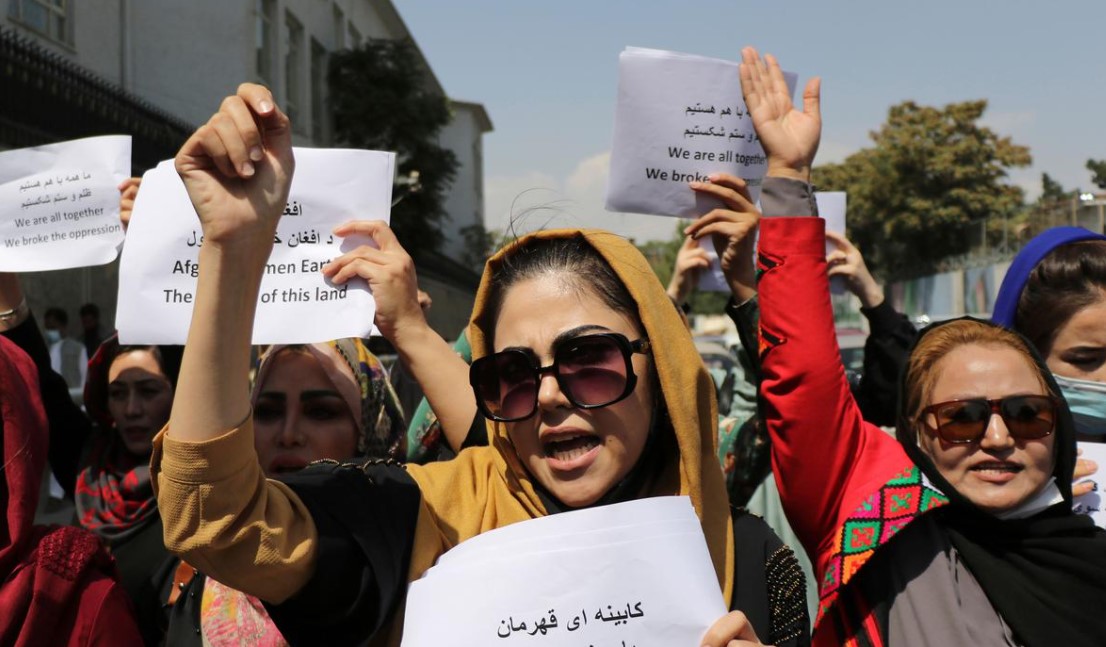 Mulheres protestam no Afeganistão
