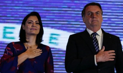 Presidente Jair Bolsonaro e a primeira-dama, Michelle Bolsonaro