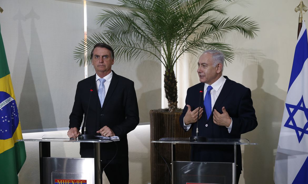 Presidente Jair Bolsonaro e Benjamin Netanyahu
