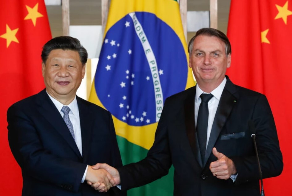 Presidente Jair Bolsonaro e o ditador Xi Jinping