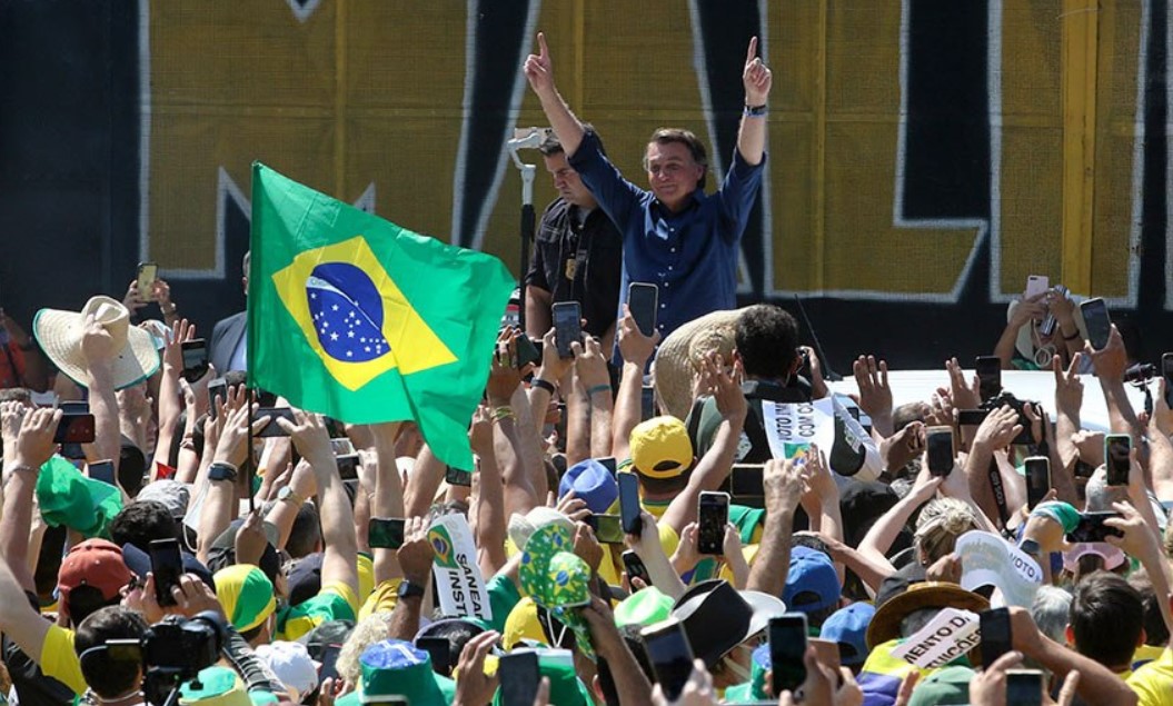 Presidente Jair Bolsonaro em manifestações