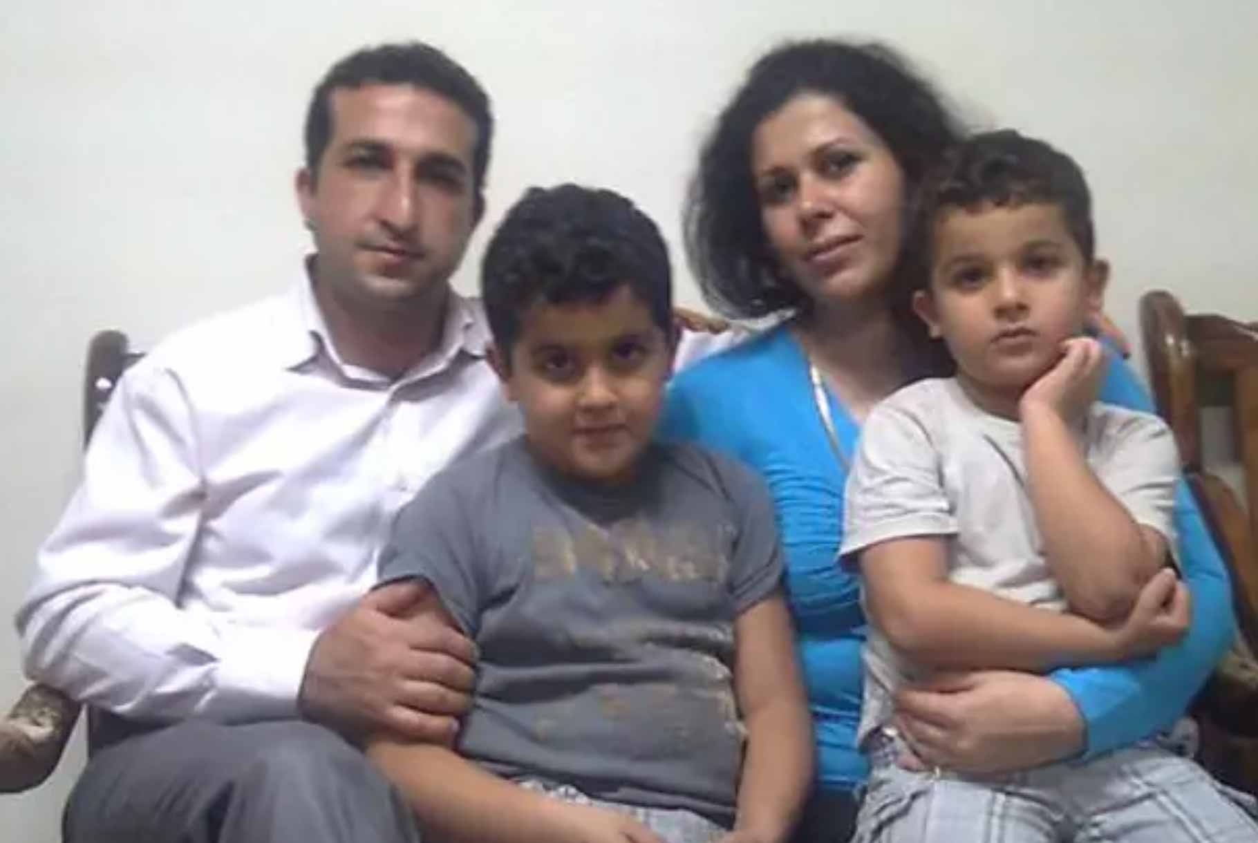 Pastor Youcef Nadarkhani com sua família